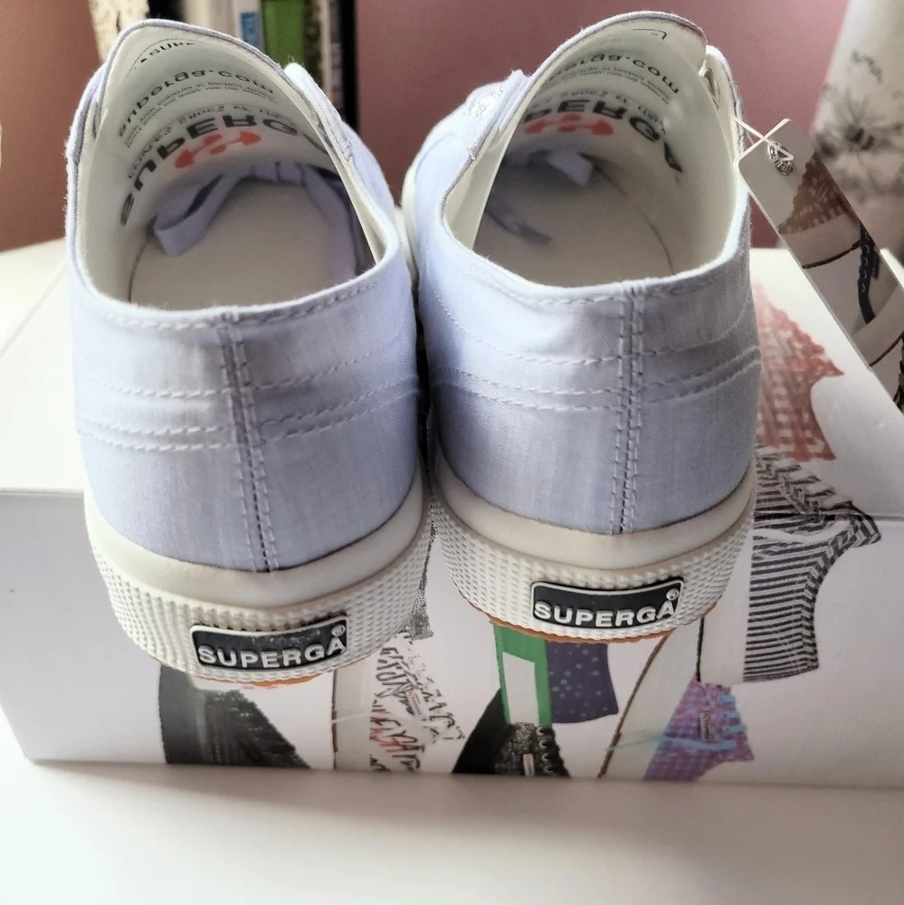 Superga 2750 Chambray Low Top Purple Size 9.5M